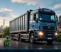 Tipper truck on the road